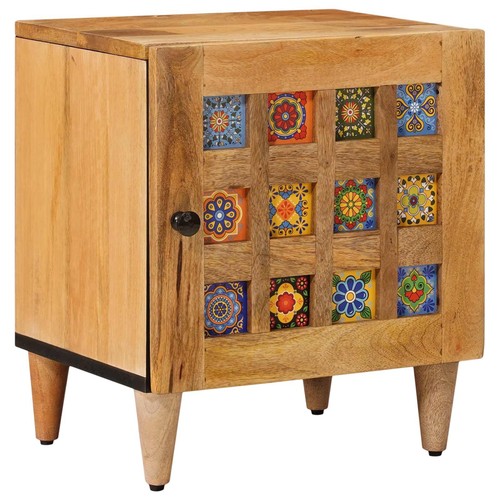 Bedside cabinet solid mango - cabinet,