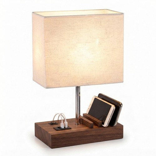 Usb bedside table - table, wood