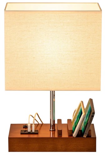 Usb bedside table lamp - bedside,