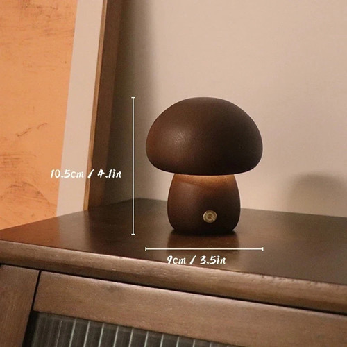 Wooden mushroom night light - mushroom,