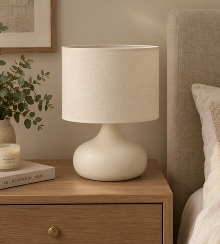 Large cream lamp - large,