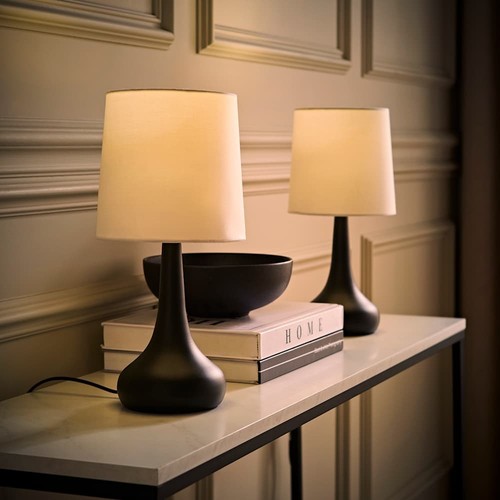 Pair teardrop touch table - of,
