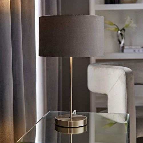 Brushed chrome table lamp - brushed,