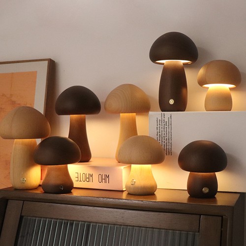 Wooden mushroom led - led, night