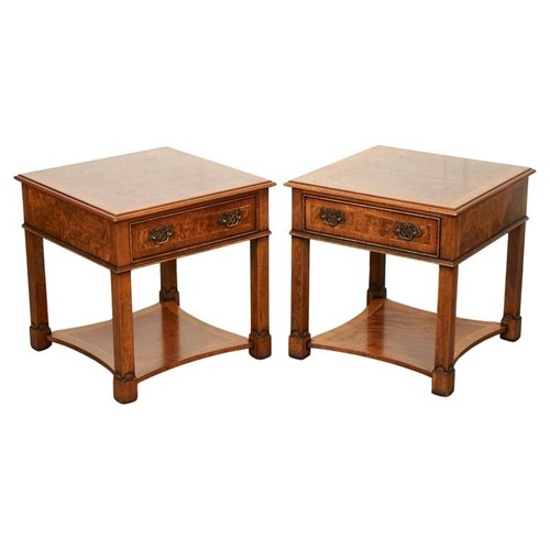 Pair burr walnut - pair,