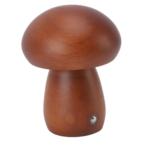 Small wood mushroom lamp usb - wood,