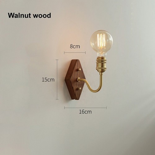 All copper walnut - walnut, lamp
